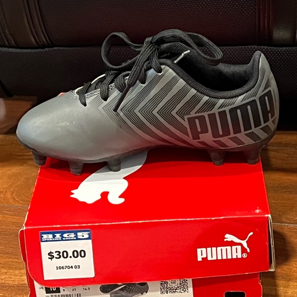 Puma Tacto II FG/AG Soccer Cleats | 10 | Unisex | Black Castlerock | Preowned - Picture 3 of 8